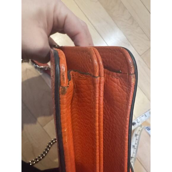 Authenticated Gucci Orange Interlocking Crossbody Leather Bag - Picture 8 of 10